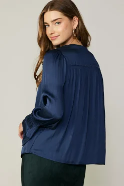 New Layered Cuff Blouse Women Long Sleeve Tops