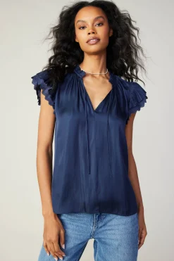 Sale Layered Lace Sleeve Top Women Short Sleeve Tops