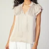 Clearance Layered Lace Sleeve Top Women Short Sleeve Tops