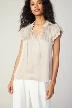 Clearance Layered Lace Sleeve Top Women Short Sleeve Tops