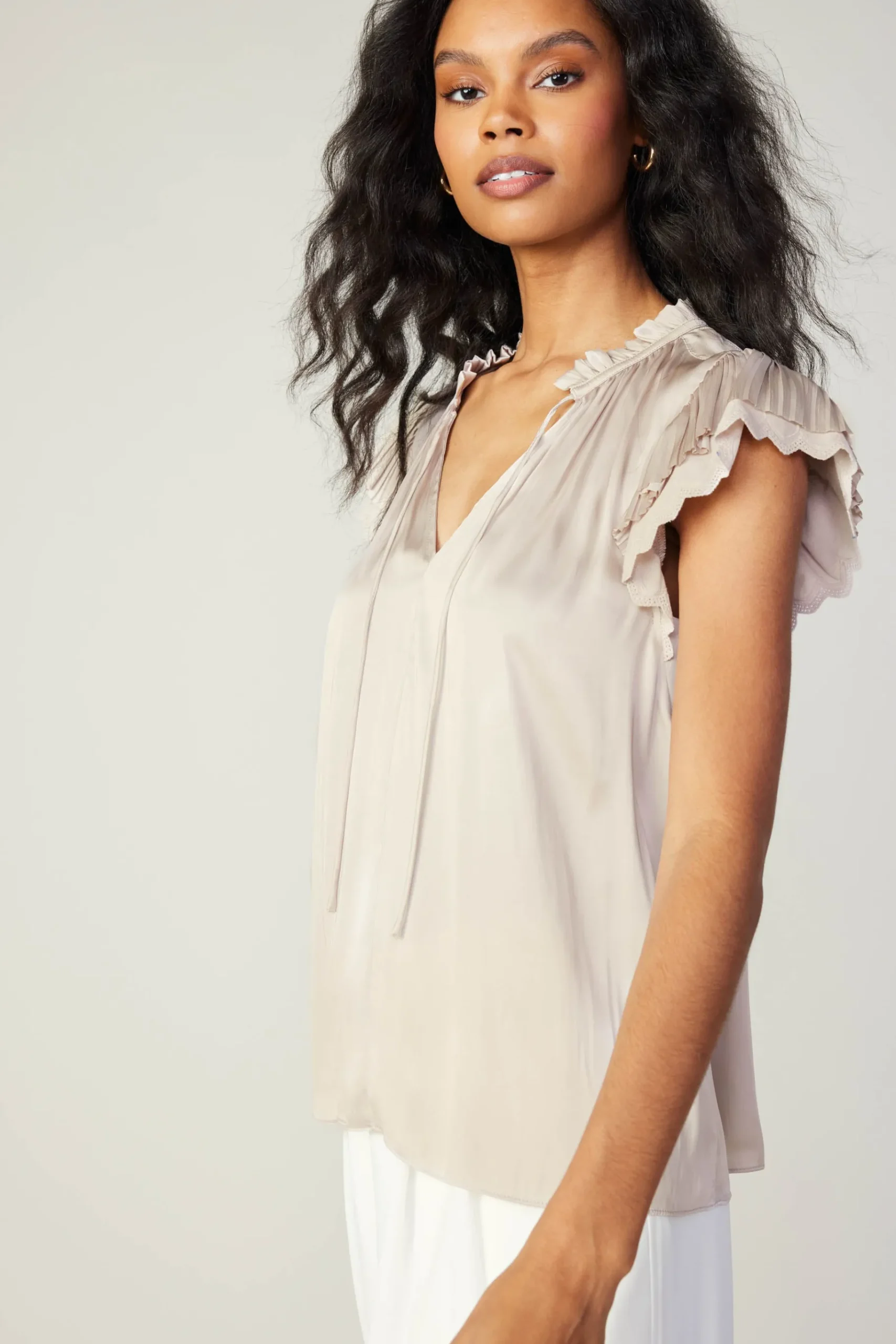 Clearance Layered Lace Sleeve Top Women Short Sleeve Tops