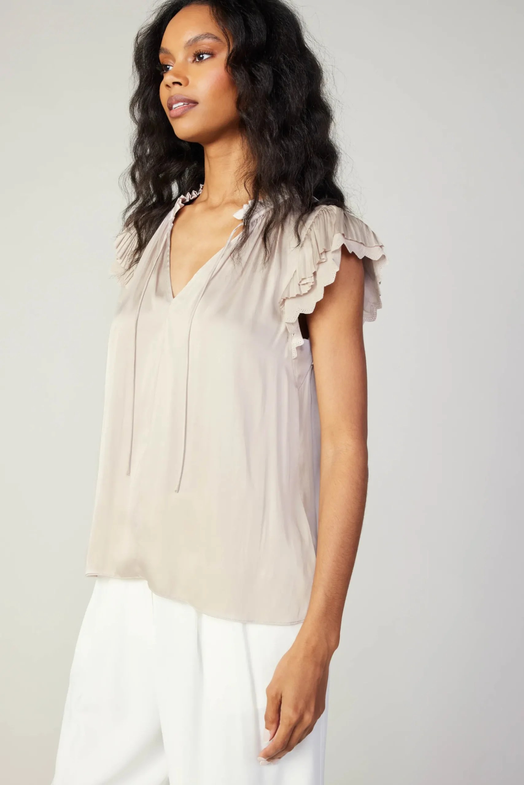 Clearance Layered Lace Sleeve Top Women Short Sleeve Tops