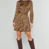 Sale Link Motif Mini Dress Women Mini Dresses