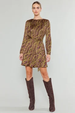 Sale Link Motif Mini Dress Women Mini Dresses