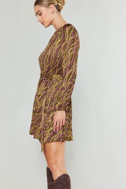 Sale Link Motif Mini Dress Women Mini Dresses