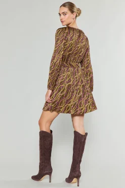 Sale Link Motif Mini Dress Women Mini Dresses