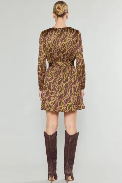 Sale Link Motif Mini Dress Women Mini Dresses