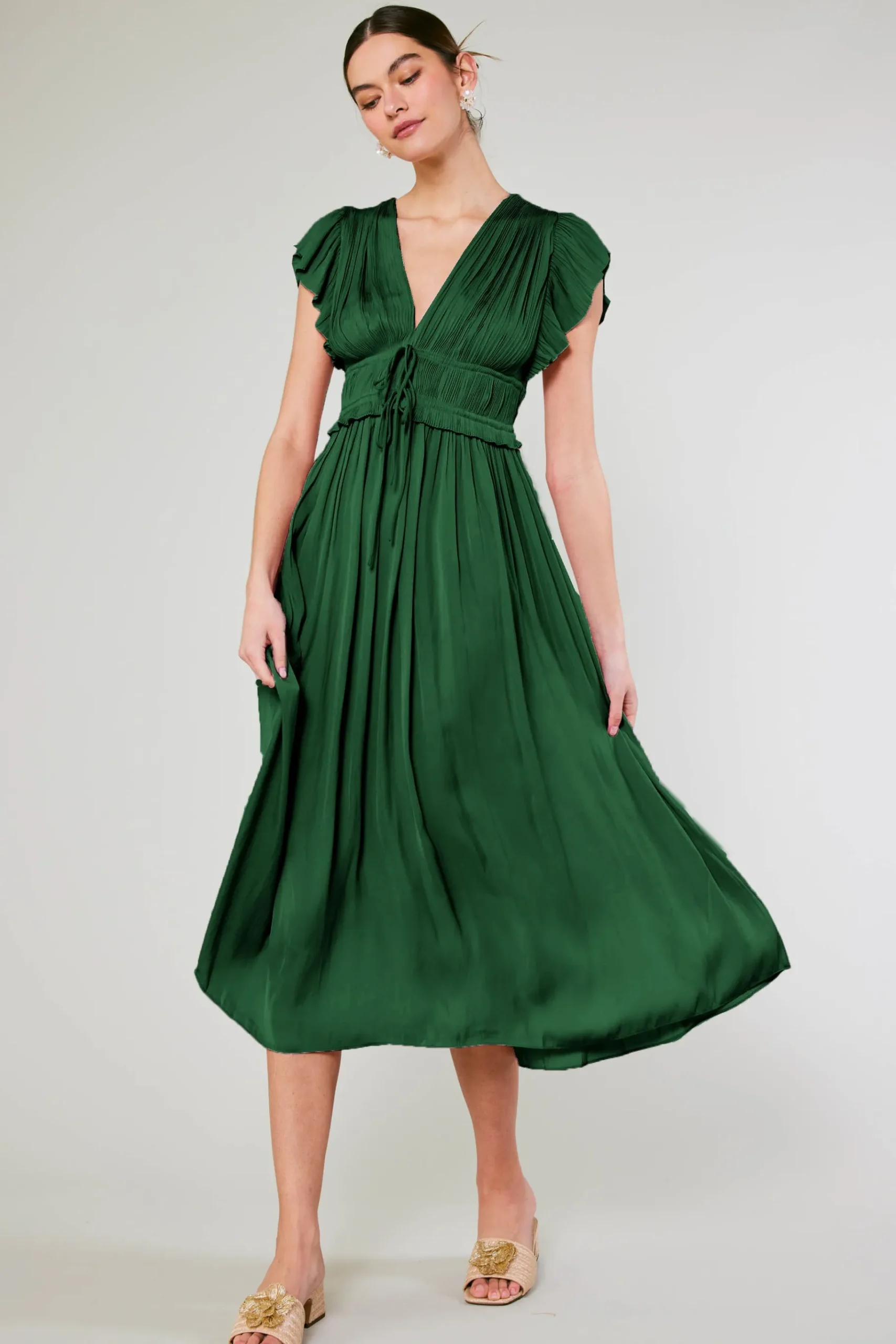 Hot Mara Pleated Maxi Dress Women Maxi Dresses