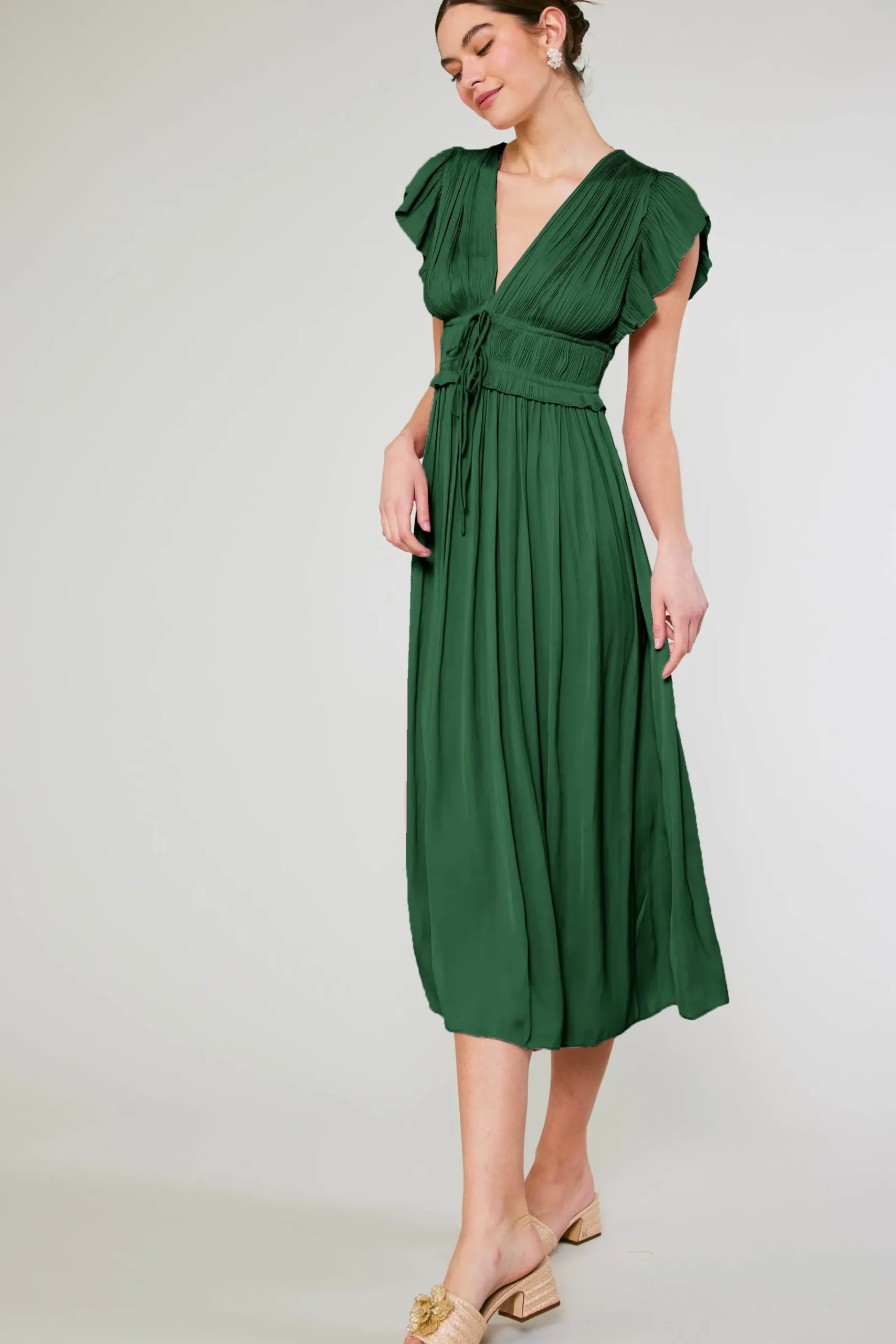 Hot Mara Pleated Maxi Dress Women Maxi Dresses
