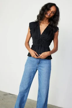Fashion Mara Pleated Sleeveless Blouse Women Sleeveless Tops
