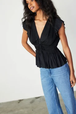 Fashion Mara Pleated Sleeveless Blouse Women Sleeveless Tops
