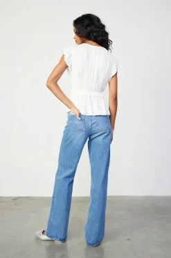 New Mara Pleated Sleeveless Blouse Women Sleeveless Tops