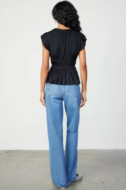 Fashion Mara Pleated Sleeveless Blouse Women Sleeveless Tops