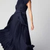 Hot Mona Pleated Maxi Dress Women Maxi Dresses