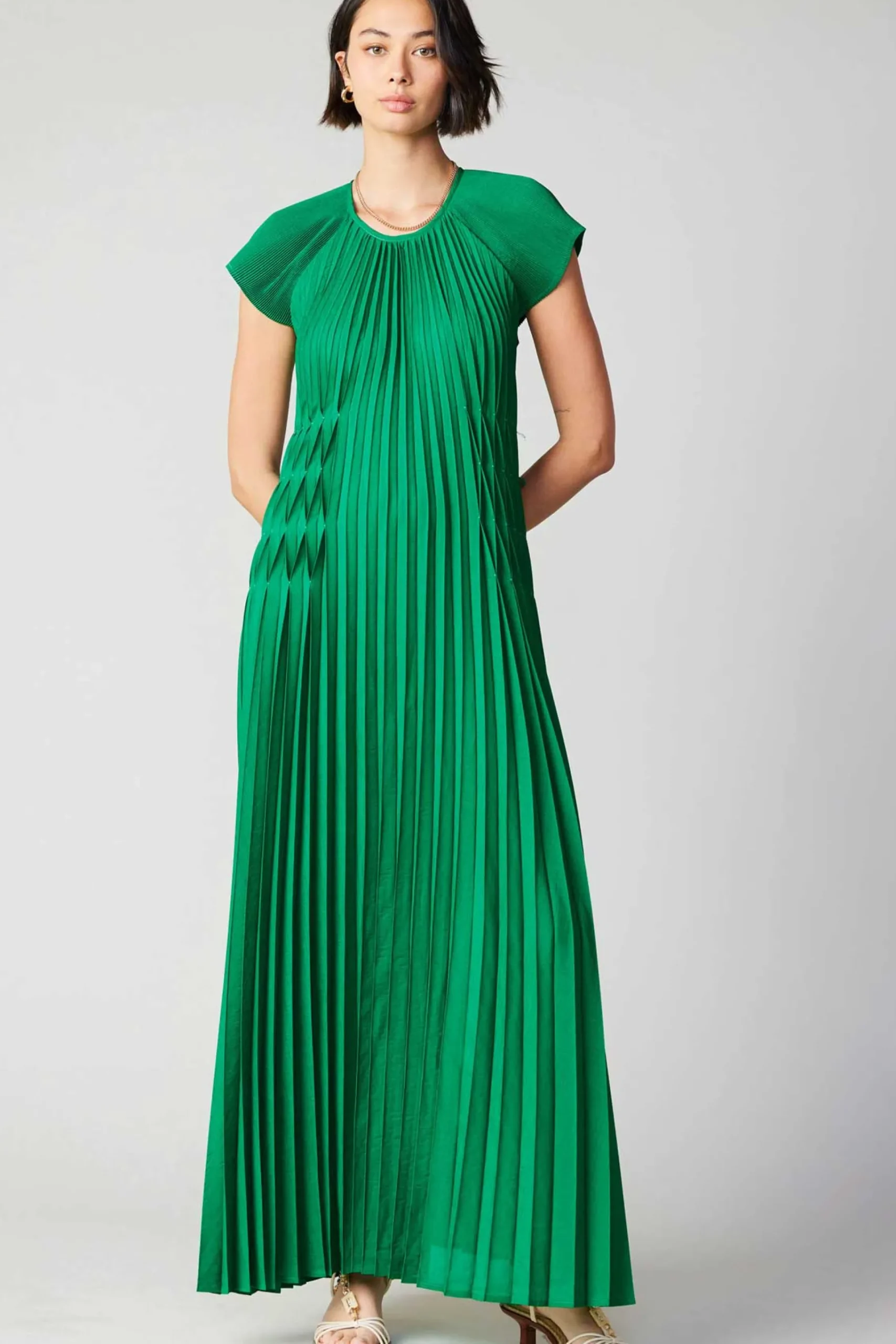 Clearance Mona Pleated Maxi Dress Women Maxi Dresses