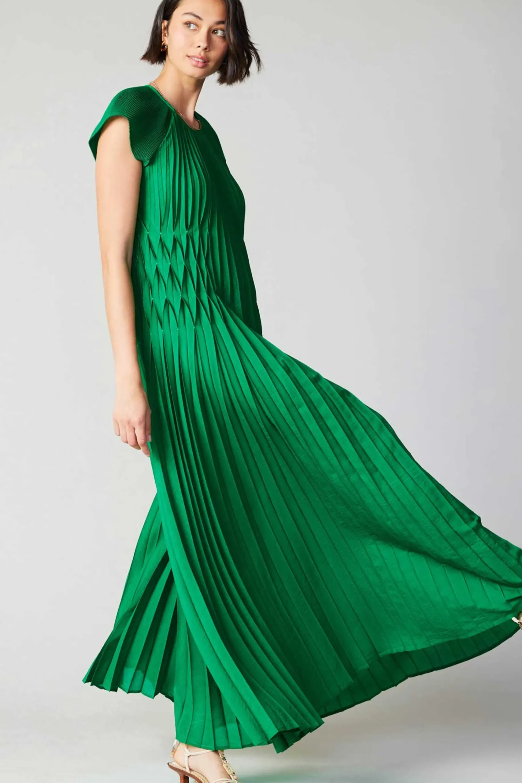 Clearance Mona Pleated Maxi Dress Women Maxi Dresses