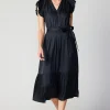 New Natalia Flutter Sleeve Dress Women Midi Dresses