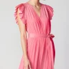Best Natalia Flutter Sleeve Dress Women Midi Dresses