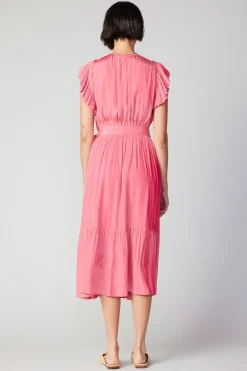 Best Natalia Flutter Sleeve Dress Women Midi Dresses