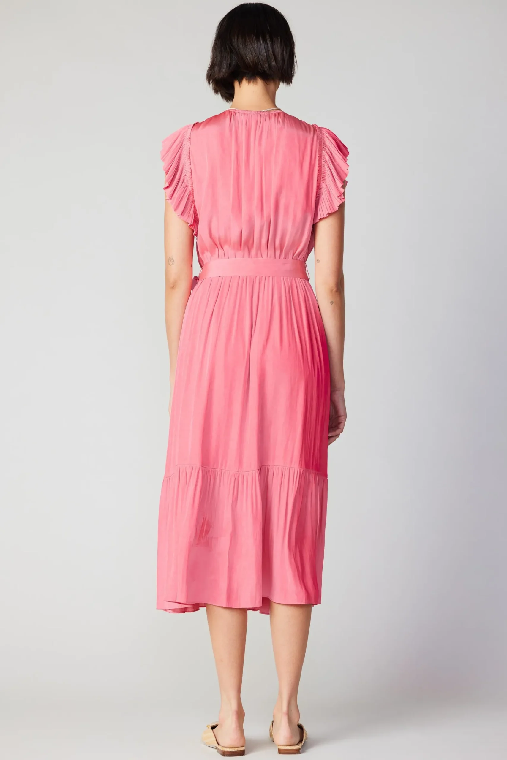 Best Natalia Flutter Sleeve Dress Women Midi Dresses