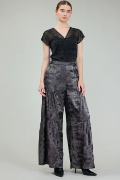 Online Opalescent Textured Tiered Pants Women Pants