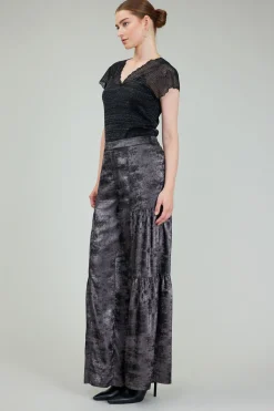 Online Opalescent Textured Tiered Pants Women Pants