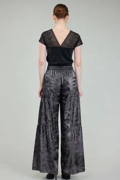 Online Opalescent Textured Tiered Pants Women Pants