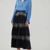 Hot Ornate Motif Midi Skirt Women Skirts