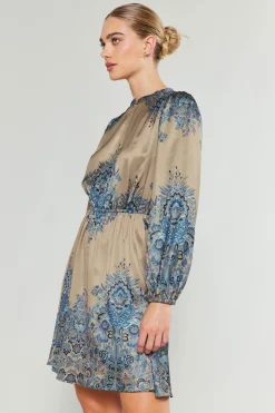 Hot Ornate Motif Mini Dress Women Mini Dresses