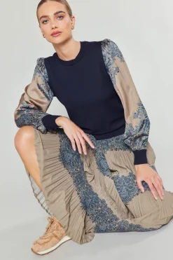 Sale Ornate Motif Sweater Top Women Knitwear | Sweaters