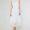 Hot Overlayed Midi Dress Women Midi Dresses
