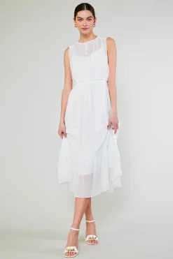 Hot Overlayed Midi Dress Women Midi Dresses
