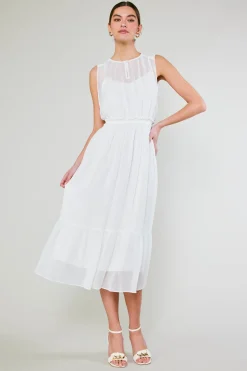 Hot Overlayed Midi Dress Women Midi Dresses