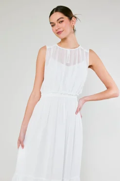 Hot Overlayed Midi Dress Women Midi Dresses