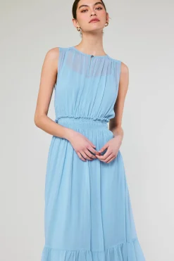 Clearance Overlayed Midi Dress Women Midi Dresses