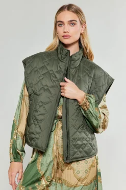 Best Oversize Quilted Vest Women Coats & Jackets