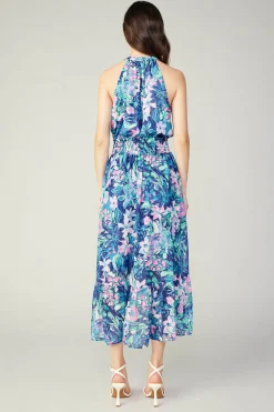 Outlet Painterly Floral Asymmetric Dress Women Maxi Dresses | Midi Dresses