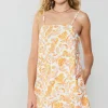 Discount Paisley Printed Mini Dress Women Mini Dresses