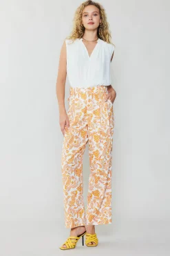 Online Paisley Printed Wide Pants Women Pants