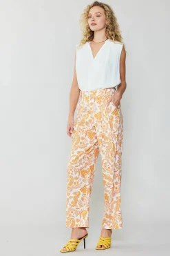 Online Paisley Printed Wide Pants Women Pants