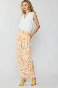 Online Paisley Printed Wide Pants Women Pants