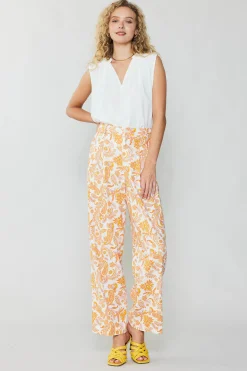 Online Paisley Printed Wide Pants Women Pants