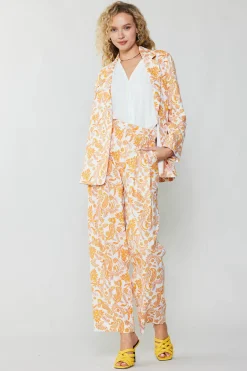 Online Paisley Printed Wide Pants Women Pants