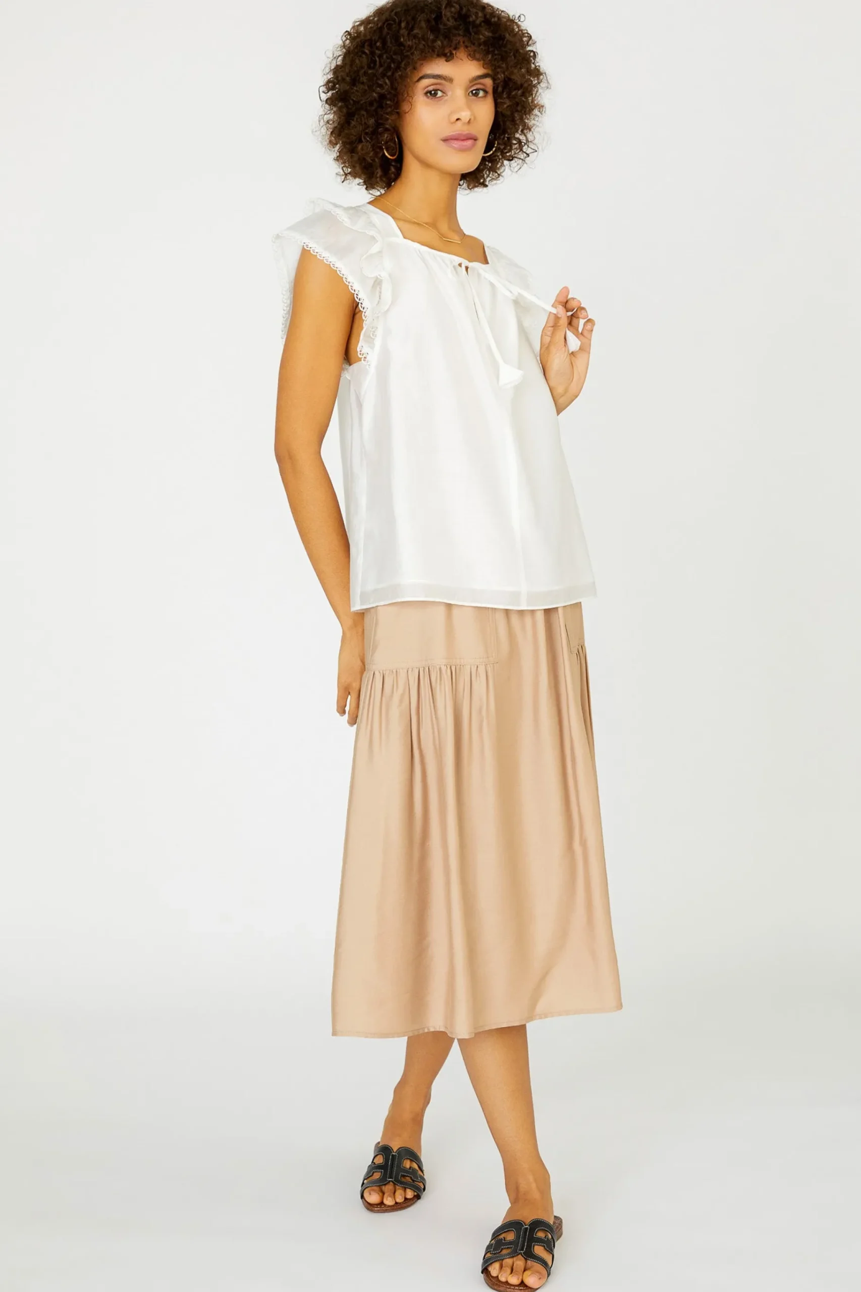 Best Peekaboo Flutter Sleeve Top Women Sleeveless Tops | Short Sleeve Tops