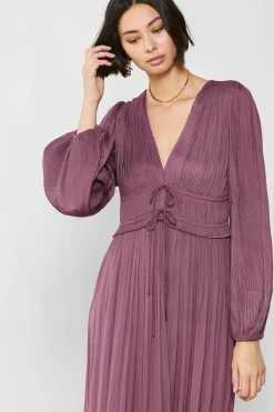 Discount Petite - Sidonie Pleated Maxi Dress Women Maxi Dresses