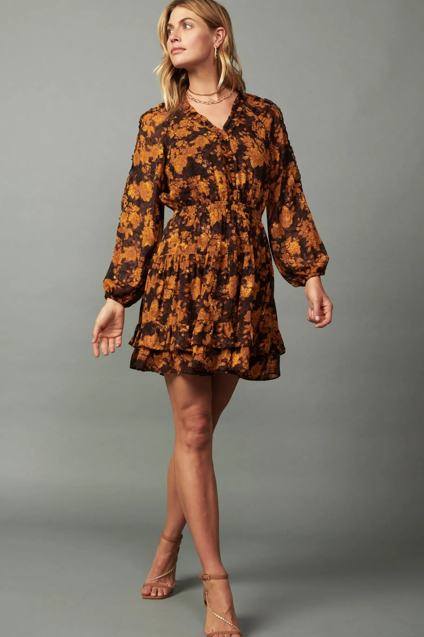 Best Picot Stitch Ruffled Mini Dress Women Mini Dresses