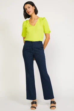 Hot Pinstriped Bootcut Pant Women Pants