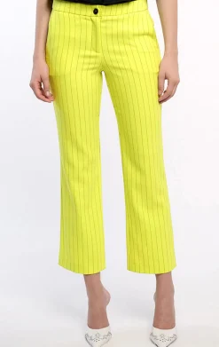 New Pinstriped Bootcut Pant Women Pants