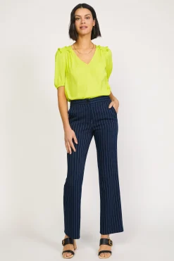 Hot Pinstriped Bootcut Pant Women Pants