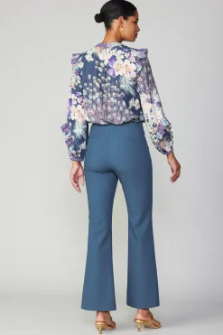 Hot Pintucked Split Hem Pant Women Pants
